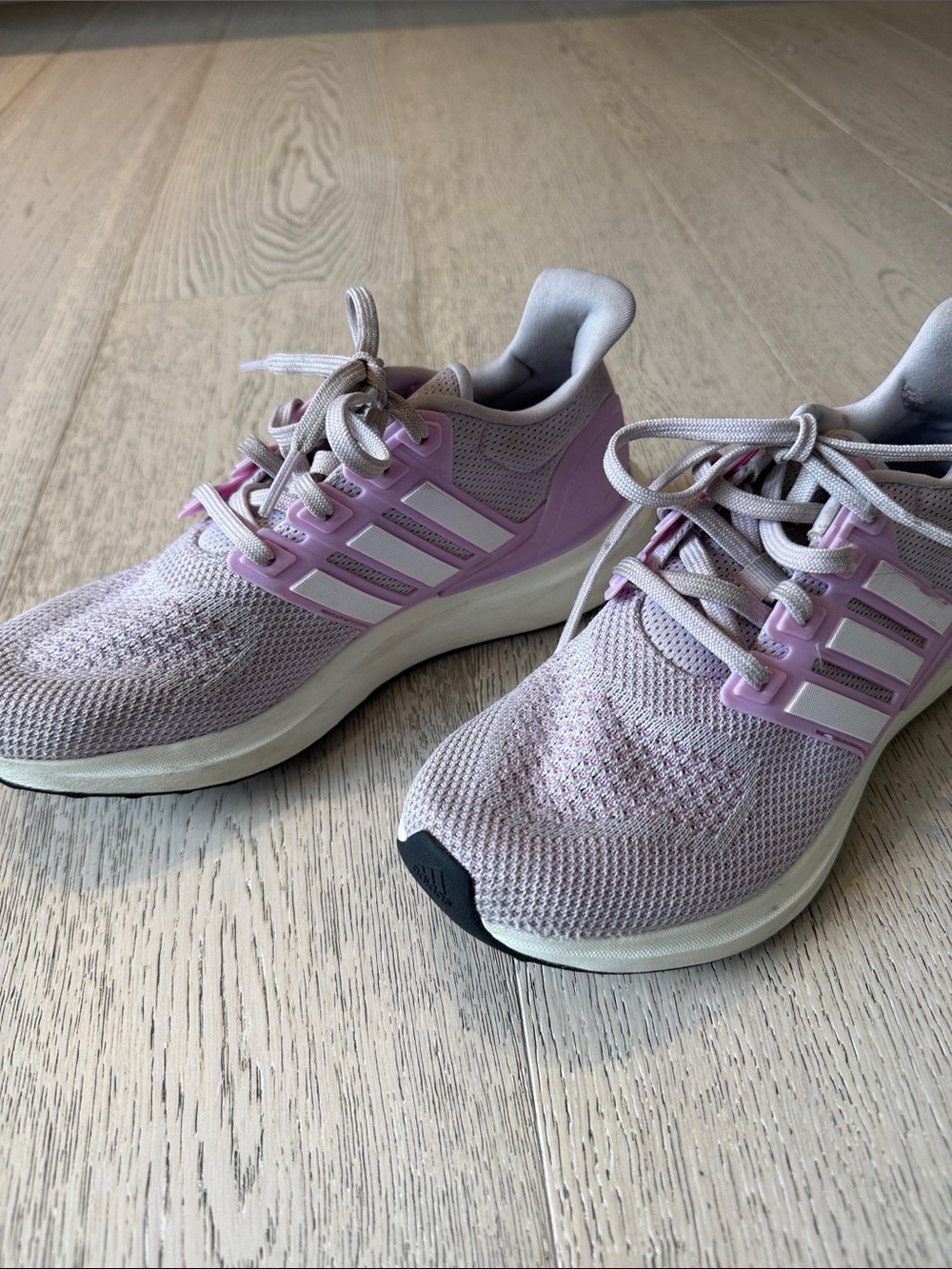adidas Lilac Knit Running Shoes with White Midsole